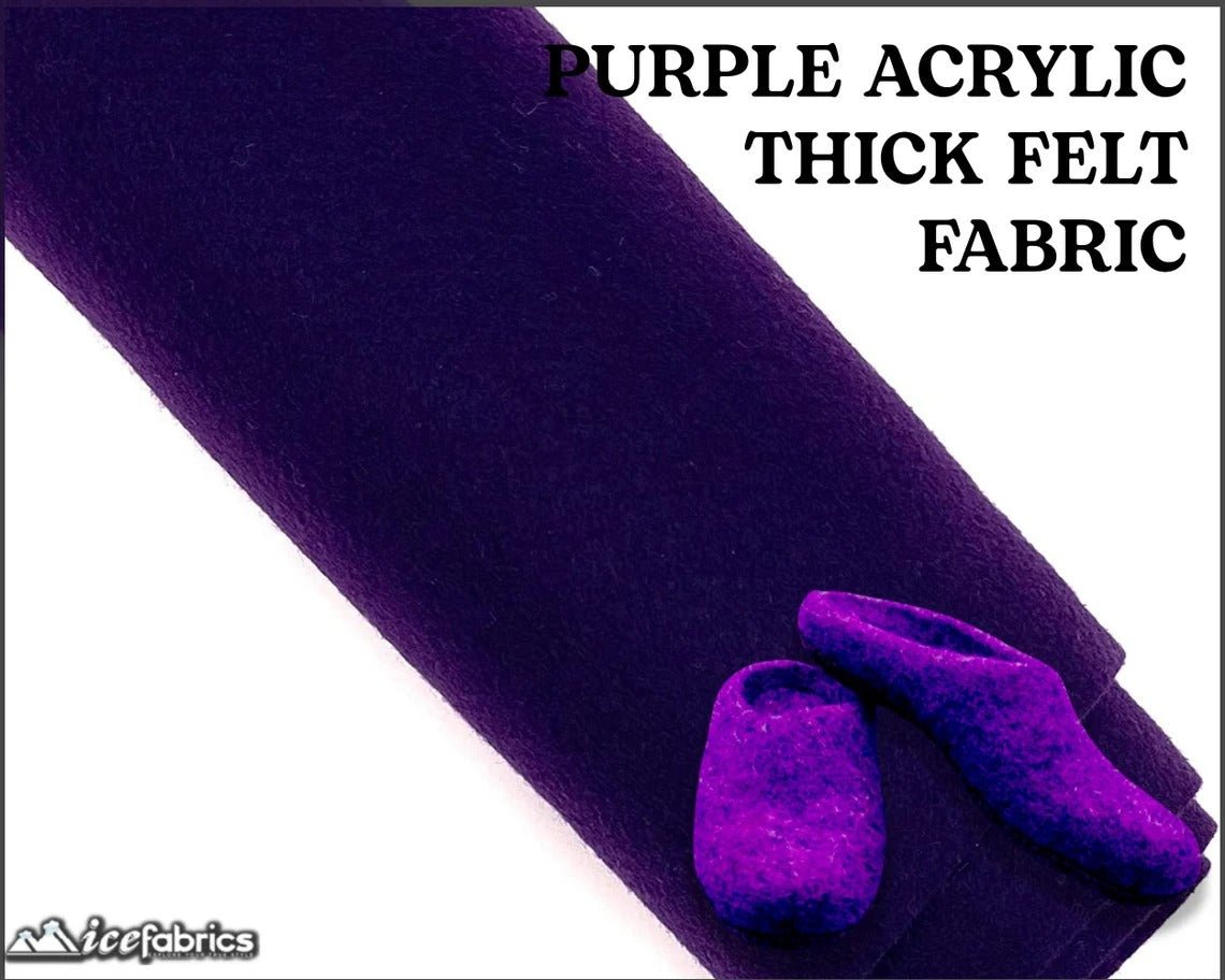 Purple Acrylic Felt Fabric / 1.6mm Thick _ 72” WideICE FABRICSICE FABRICSBy The YardPurple Acrylic Felt Fabric / 1.6mm Thick _ 72” Wide ICE FABRICS