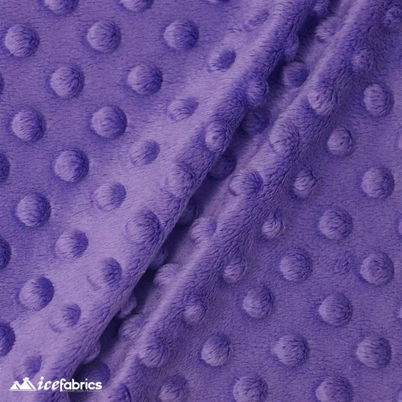 Purple Dimple Polka Dot Minky Fabric / Ultra Soft /MinkyICE FABRICSICE FABRICSBy The Yard (60 inches Wide)PurplePurple Dimple Polka Dot Minky Fabric / Ultra Soft / ICE FABRICS