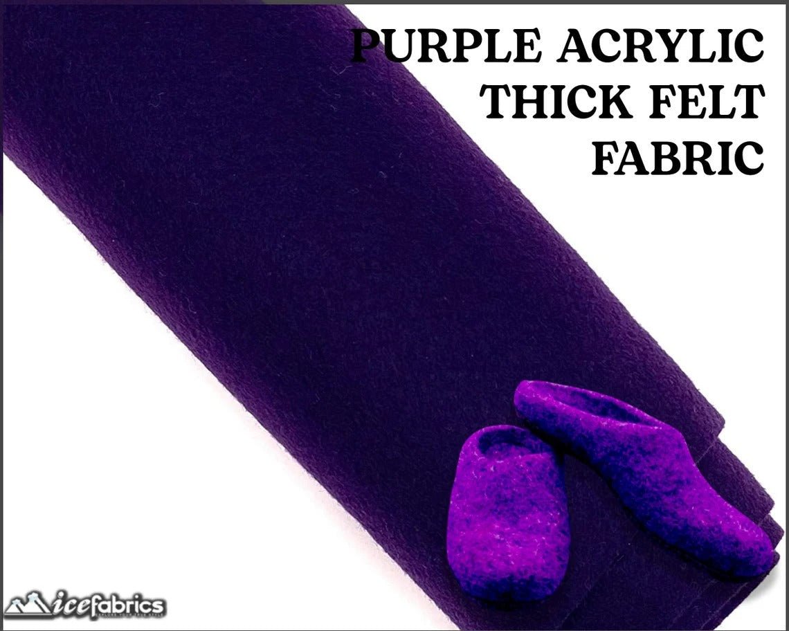 Purple Felt Material Acrylic Felt Material 1.6mm ThickICE FABRICSICE FABRICS4”X4”InchesPurple Felt Material Acrylic Felt Material 1.6mm Thick ICE FABRICS