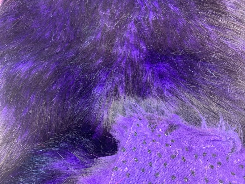 Purple Husky Faux Fur Fabric - Shaggy Fur Luxury FabricICE FABRICSICE FABRICSPurple Husky Faux Fur Fabric - Shaggy Fur Luxury Fabric ICE FABRICS