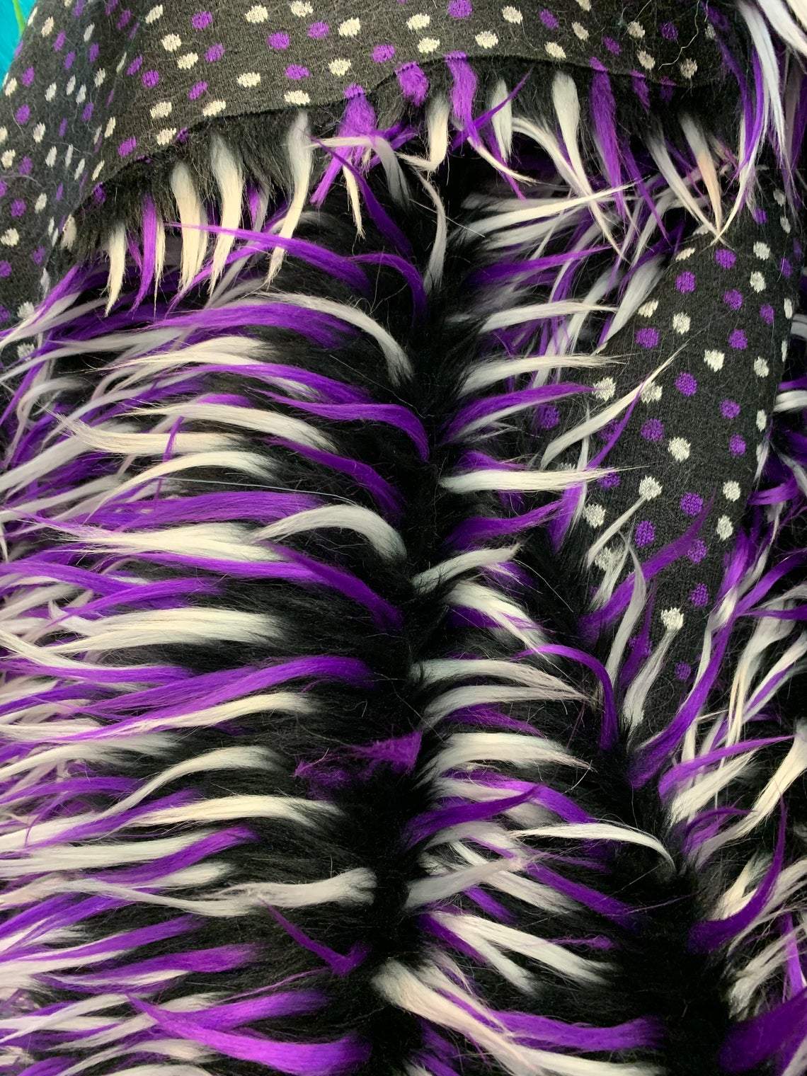 Purple, White, and Black Faux Fur Fabric By The Yard 3 Tone Fashion Fabric MaterialICE FABRICSICE FABRICSPurple, White, and Black Faux Fur Fabric By The Yard 3 Tone Fashion Fabric Material ICE FABRICS