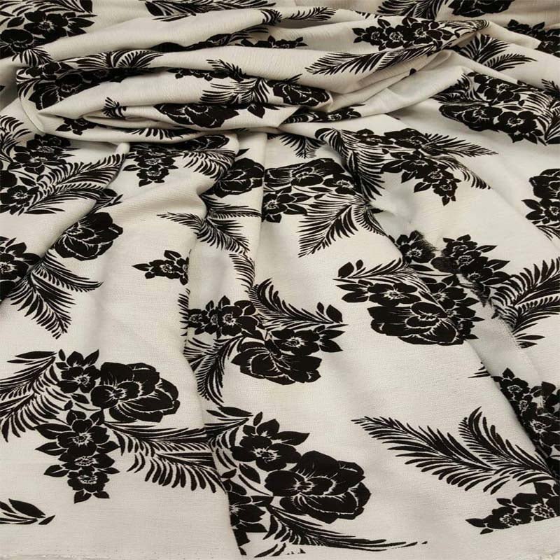 Rayon Challis Black Floral Flowers Tropical Print Brown Champagne Soft Flowy Organic FabricChallis FabricICEFABRICICE FABRICSRayon Challis Black Floral Flowers Tropical Print Brown Champagne Soft Flowy Organic Fabric ICEFABRIC