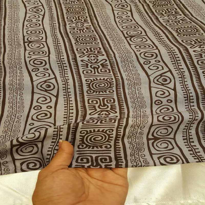 Rayon Challis Gray And Brown Geometric Pattern Soft Flowy Organic FabricChallis FabricICEFABRICICE FABRICSRayon Challis Gray And Brown Geometric Pattern Soft Flowy Organic Fabric ICEFABRIC