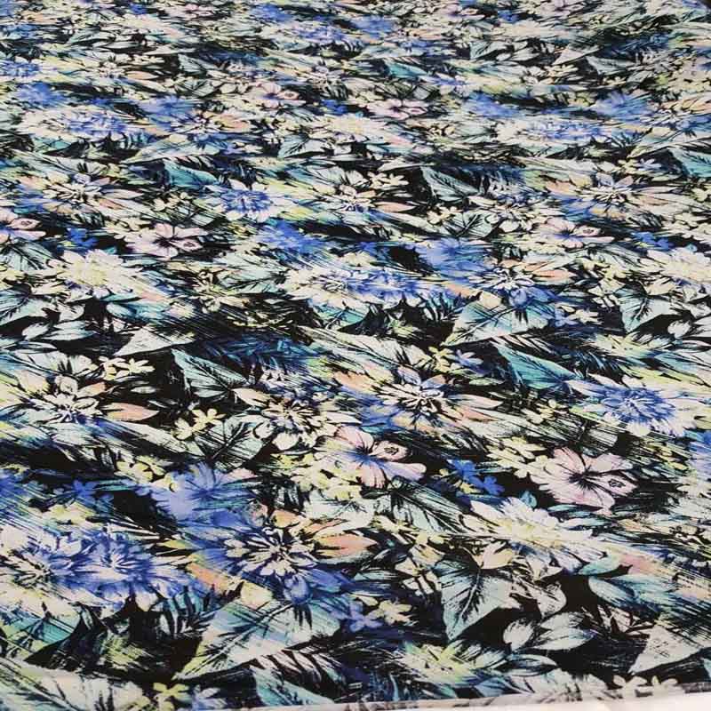 Rayon Challis Hawaiian Flower Tropical Green, Royal Blue, Orange, Black Fabric Soft Organic Kids Dress DrapingChallis FabricICEFABRICICE FABRICSRayon Challis Hawaiian Flower Tropical Green, Royal Blue, Orange, Black Fabric Soft Organic Kids Dress Draping ICEFABRIC