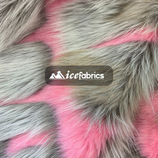 Rectangular Bricks Design Long Pile Fake Faux Fur Fabric By The Yard (4 Colors)ICEFABRICICE FABRICSPinkRectangular Bricks Design Long Pile Fake Faux Fur Fabric By The Yard (4 Colors) ICEFABRIC