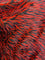 Red, Black and Brown Faux Fur Fabric By The Yard 3 Tone Fashion Fabric Material