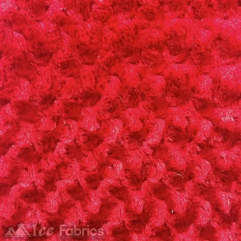 Red Minky Rose Rosebud Fabric Blanket FabricICE FABRICSICE FABRICSBy The Yard (60" Wide)Red Minky Rose Rosebud Fabric Blanket Fabric ICE FABRICS