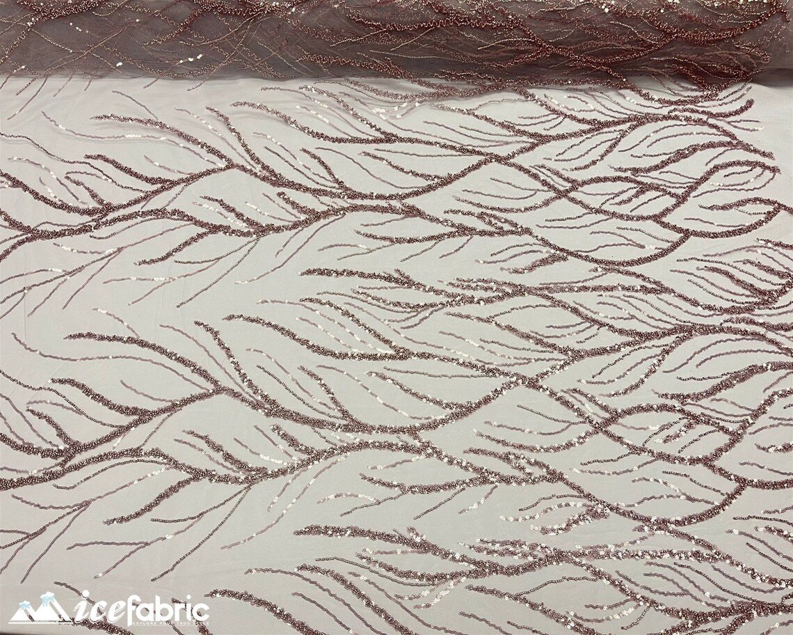 Rose Gold Handmade Beaded Fabric / Lace Fabric With SequinICE FABRICSICE FABRICSBy the yardRose Gold Handmade Beaded Fabric / Lace Fabric With Sequin ICE FABRICS