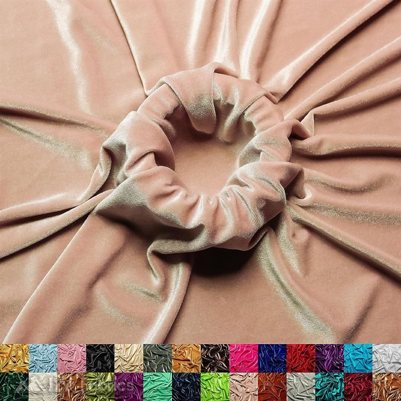 Buy Rose Gold Wholesale Velvet Fabric Stretch 60" Wide Buy Rose Gold Wholesale Velvet Fabric Stretch 60" Wide