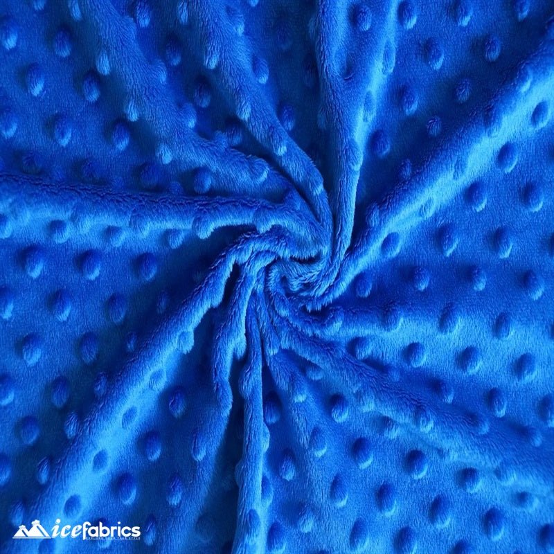 Royal Blue Dimple Polka Dot Minky Fabric / Ultra Soft /MinkyICE FABRICSICE FABRICSBy The Yard (60 inches Wide)Royal BlueRoyal Blue Dimple Polka Dot Minky Fabric / Ultra Soft / ICE FABRICS