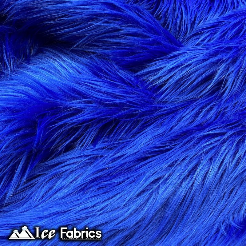 Royal Blue Mohair Faux Fur Fabric Wholesale (20 Yards Bolt)