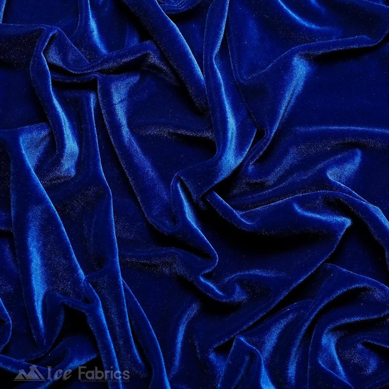 Royal Blue Wholesale Velvet Fabric Stretch | 60" WideICE FABRICSICE FABRICS20 Yards Royal BlueRoyal Blue Wholesale Velvet Fabric Stretch | 60" Wide