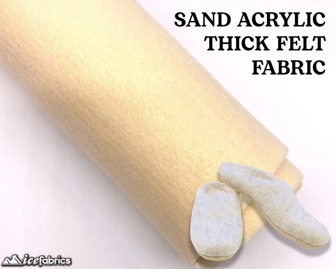 Sand Felt Material Acrylic Felt Material 1.6mm ThickICE FABRICSICE FABRICS4”X4”InchesSand Felt Material Acrylic Felt Material 1.6mm Thick ICE FABRICS
