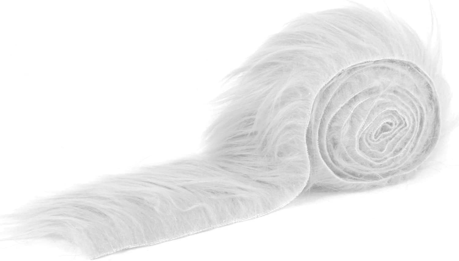 Shaggy Mohair Faux Fur Fabric Strips Ribbon | Precut Faux Fur TrimICE FABRICSICE FABRICSMohair Shaggy Stripe White2’’ Wide X 60’’ LongWhiteShaggy Mohair Faux Fur Fabric Strips Ribbon | Precut Faux Fur Trim ICE FABRICS