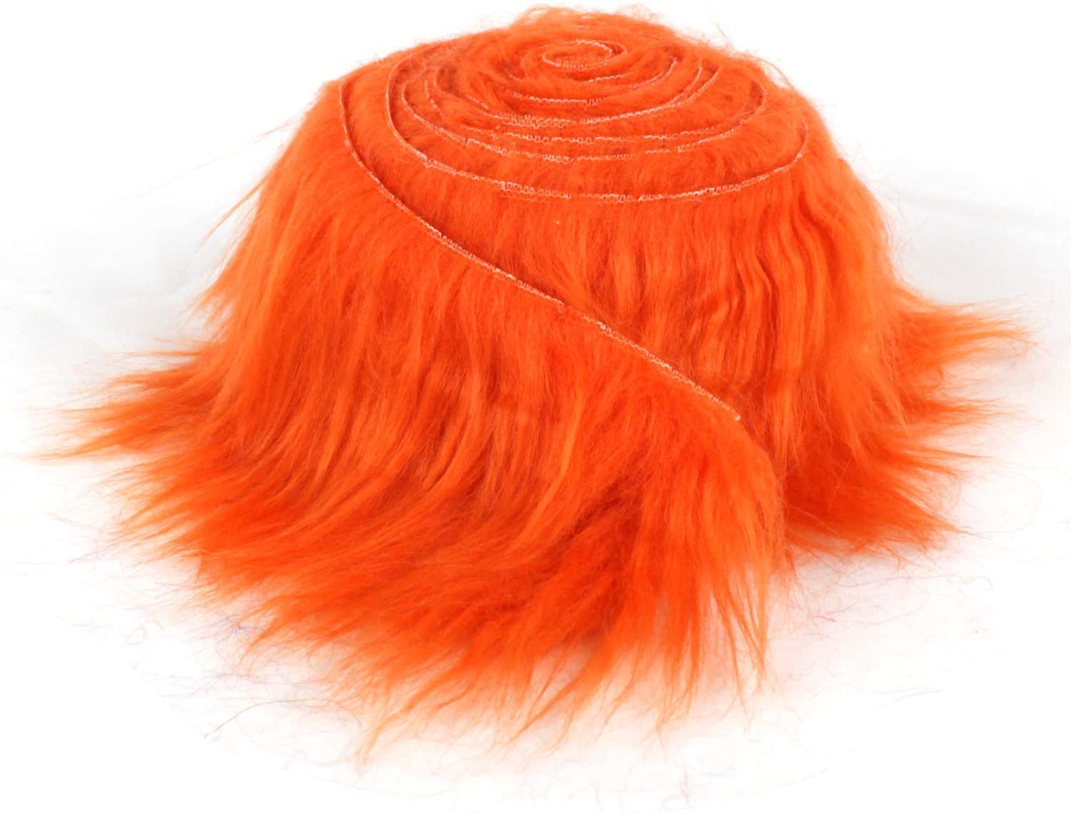 Shaggy Mohair Faux Fur Fabric Strips Ribbon | Precut Faux Fur TrimICE FABRICSICE FABRICSMohair Shaggy Stripe Orange2’’ Wide X 60’’ LongOrangeShaggy Mohair Faux Fur Fabric Strips Ribbon | Precut Faux Fur Trim ICE FABRICS