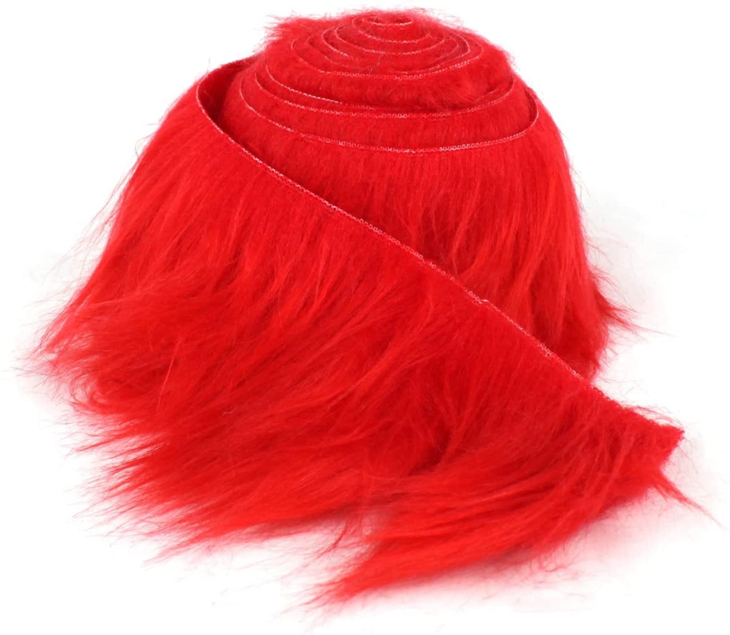 Shaggy Mohair Faux Fur Fabric Strips Ribbon | Precut Faux Fur TrimICE FABRICSICE FABRICSMohair Shaggy Stripe Red2’’ Wide X 60’’ LongRedShaggy Mohair Faux Fur Fabric Strips Ribbon | Precut Faux Fur Trim ICE FABRICS