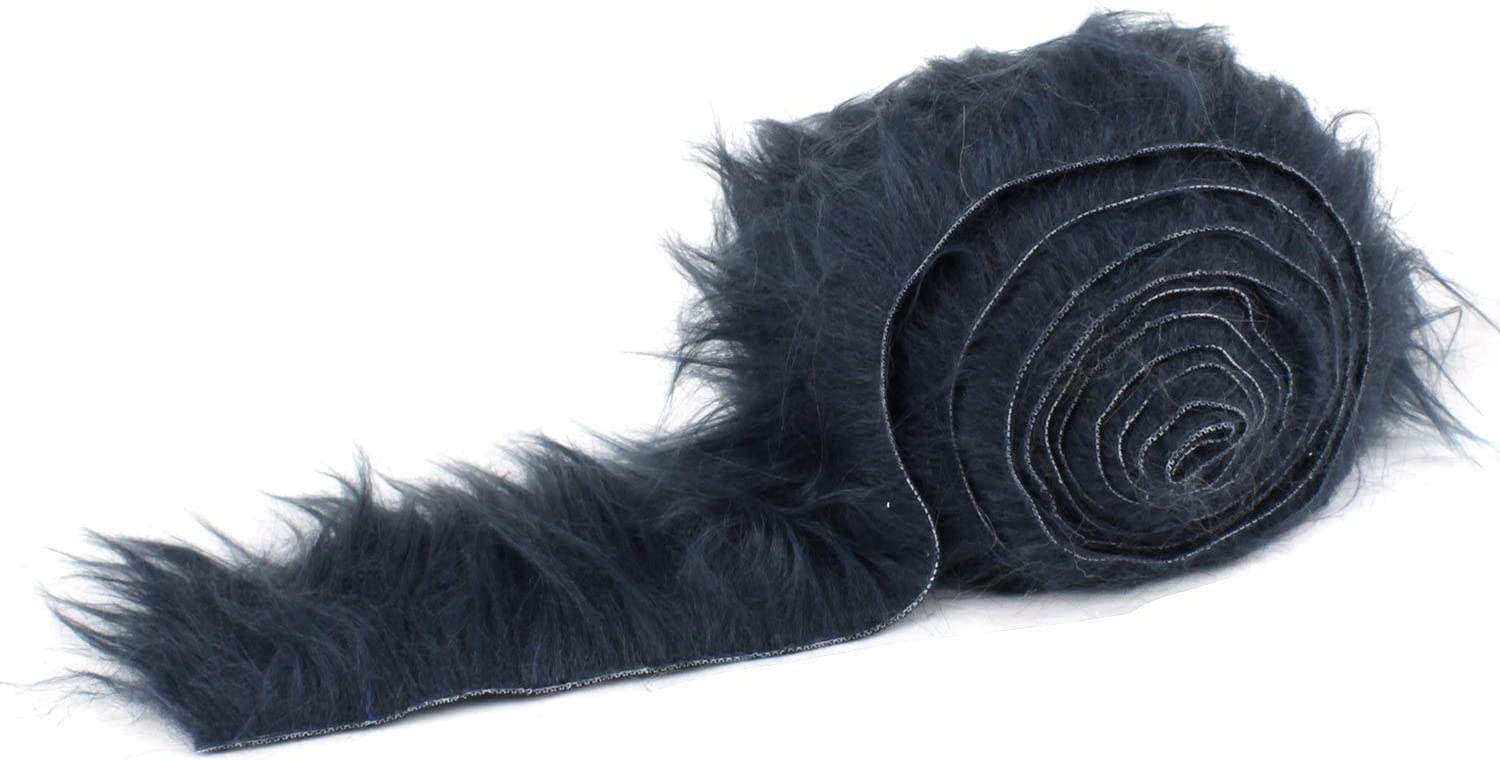 Shaggy Mohair Faux Fur Fabric Strips Ribbon | Precut Faux Fur TrimICE FABRICSICE FABRICSMohair Shaggy Stripe Navy2’’ Wide X 60’’ LongNavyShaggy Mohair Faux Fur Fabric Strips Ribbon | Precut Faux Fur Trim ICE FABRICS