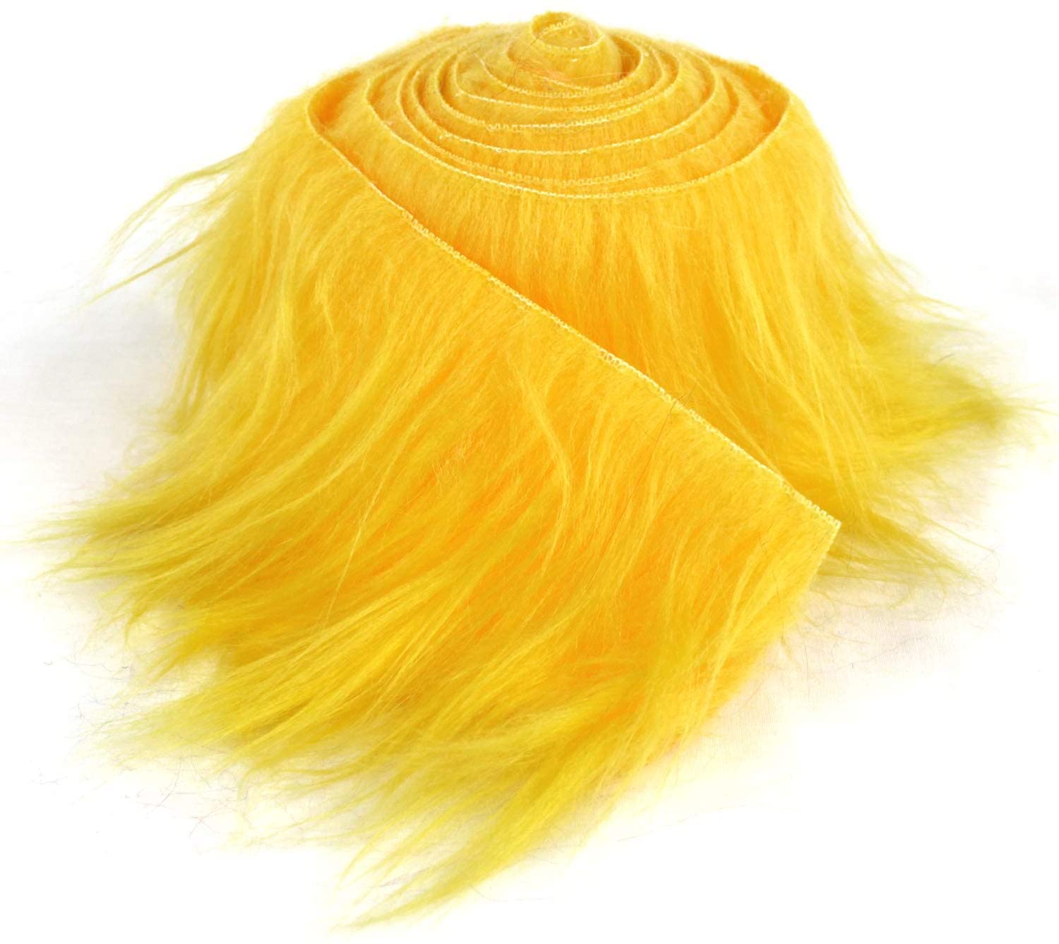 Shaggy Mohair Faux Fur Fabric Strips Ribbon | Precut Faux Fur TrimICE FABRICSICE FABRICSMohair Shaggy Stripe Yellow2’’ Wide X 60’’ LongYellowShaggy Mohair Faux Fur Fabric Strips Ribbon | Precut Faux Fur Trim ICE FABRICS