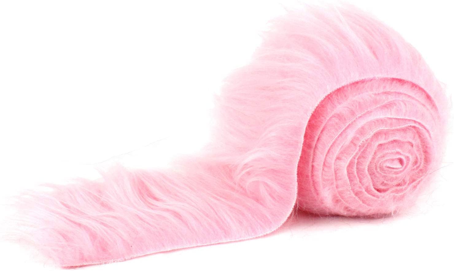 Shaggy Mohair Faux Fur Fabric Strips Ribbon | Precut Faux Fur TrimICE FABRICSICE FABRICSMohair Shaggy Stripe Baby Pink2’’ Wide X 60’’ LongBaby PinkShaggy Mohair Faux Fur Fabric Strips Ribbon | Precut Faux Fur Trim ICE FABRICS