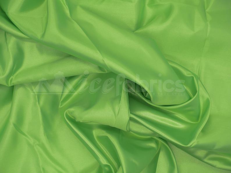 Shiny Bridal Satin Fabric Thick Silk Fabric (30 Colors Available)Satin FabricICEFABRICICE FABRICSNeon GreenShiny Bridal Satin Fabric Thick Silk Fabric (30 Colors Available) ICEFABRIC