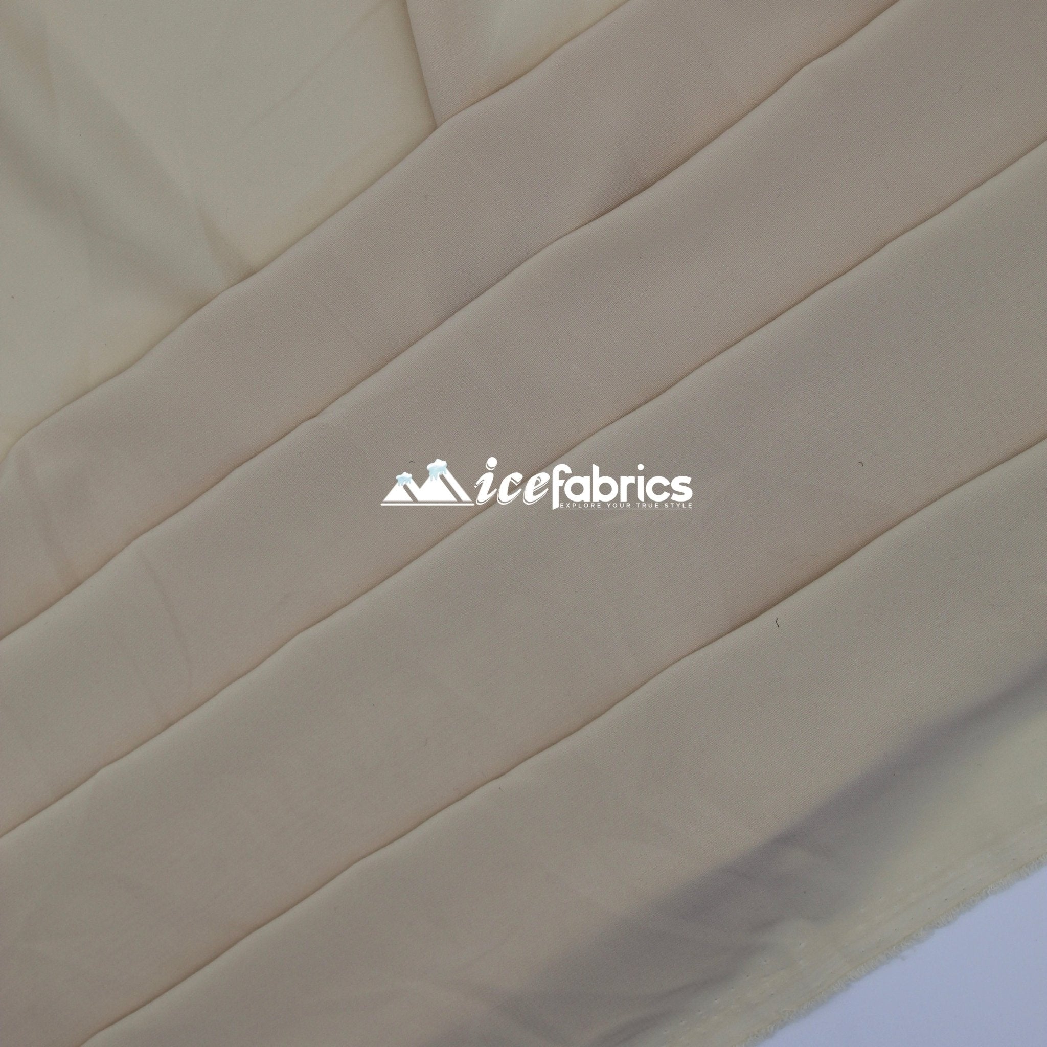 Silky 2 Way Stretch Spandex Chiffon Fabric By The YardChiffon FabricICE FABRICSICE FABRICSChampagnePer YardSilky 2 Way Stretch Spandex Chiffon Fabric By The Yard ICE FABRICS
