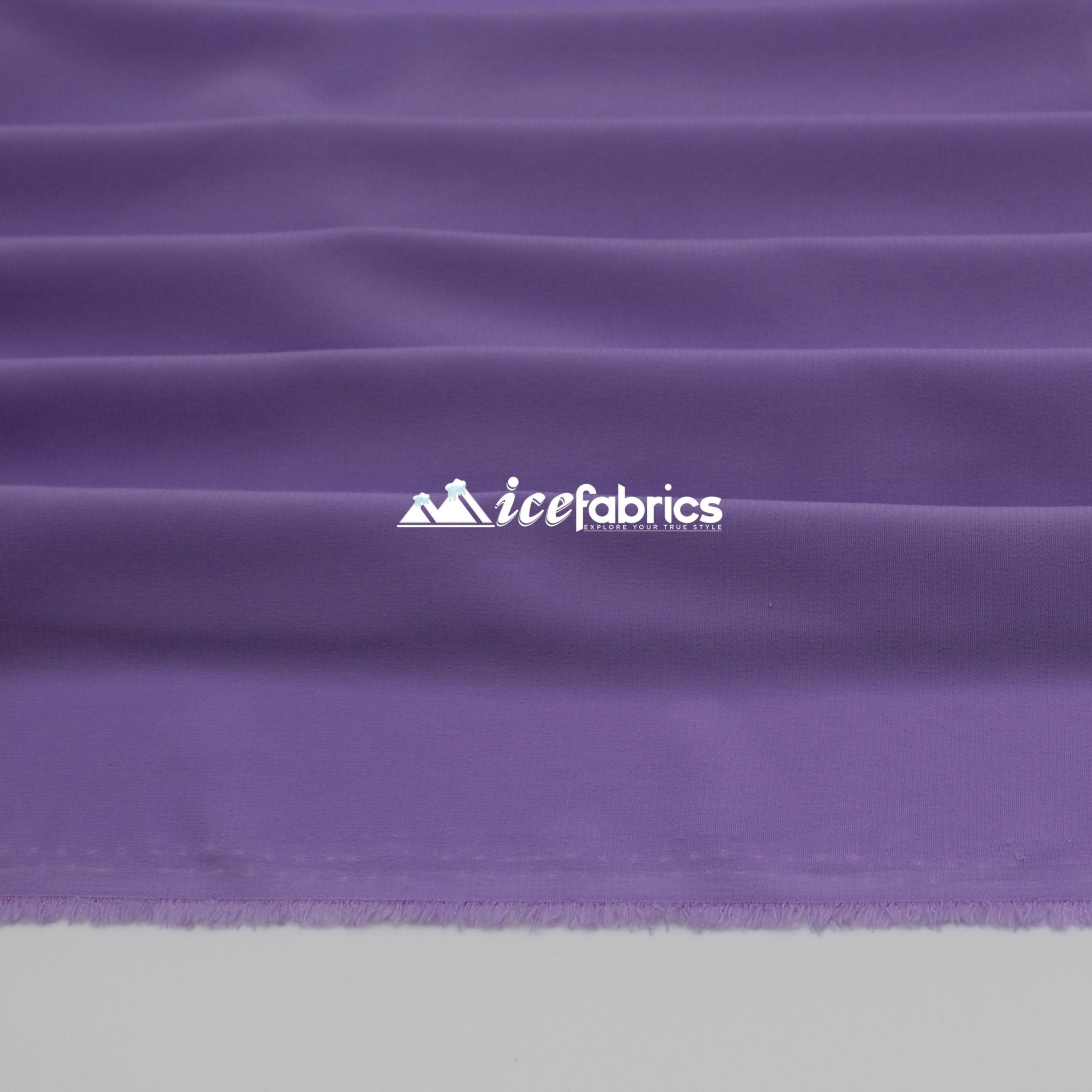 Silky 2 Way Stretch Spandex Chiffon Fabric By The YardChiffon FabricICE FABRICSICE FABRICSLavenderPer YardSilky 2 Way Stretch Spandex Chiffon Fabric By The Yard ICE FABRICS