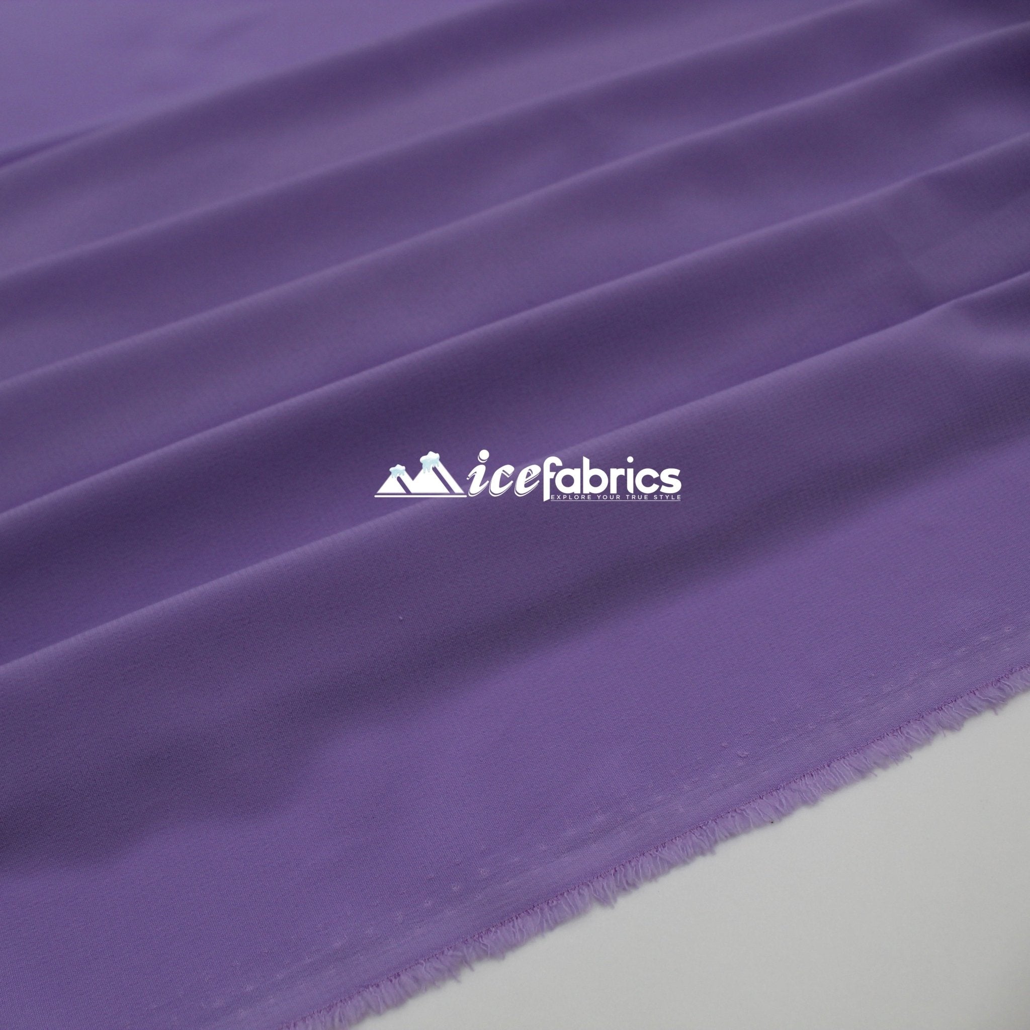 Silky 2 Way Stretch Spandex Chiffon Fabric By The YardChiffon FabricICE FABRICSICE FABRICSLavenderPer YardSilky 2 Way Stretch Spandex Chiffon Fabric By The Yard ICE FABRICS