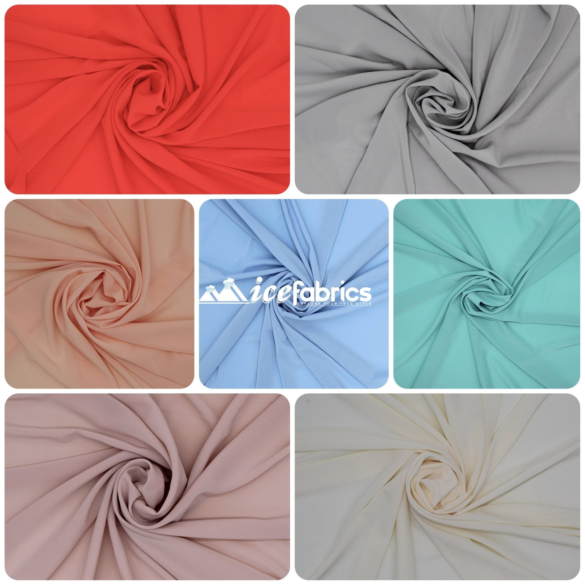 Silky Stretch Chiffon Fabric By The Roll (15 Yards)Chiffon FabricICEFABRICICE FABRICSWhiteBy The Roll (60" Wide)Silky Stretch Chiffon Fabric By The Roll (15 Yards) ICEFABRIC