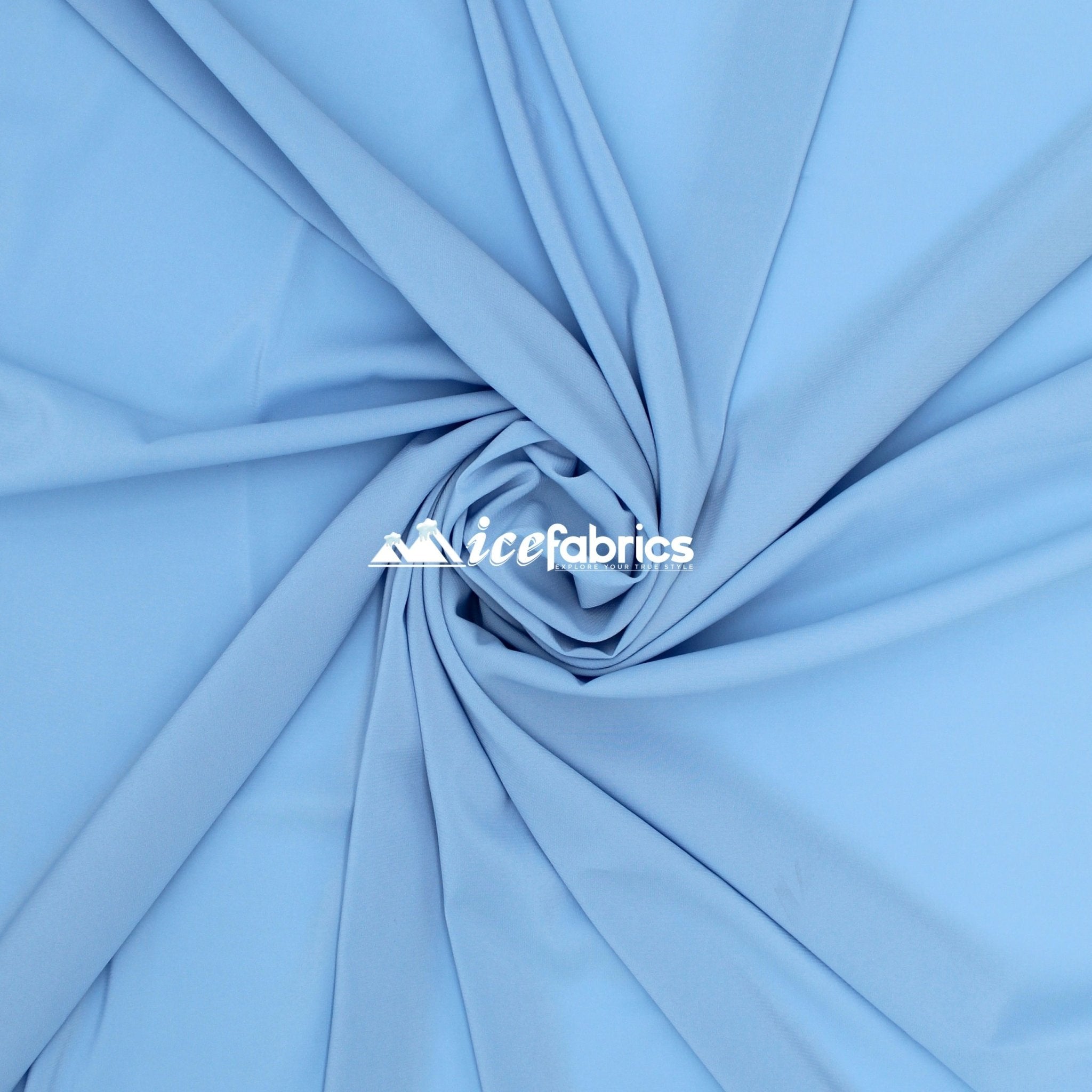 Silky Stretch Chiffon Fabric By The Roll (15 Yards)Chiffon FabricICEFABRICICE FABRICSBaby BlueBy The Roll (60" Wide)Silky Stretch Chiffon Fabric By The Roll (15 Yards) ICEFABRIC