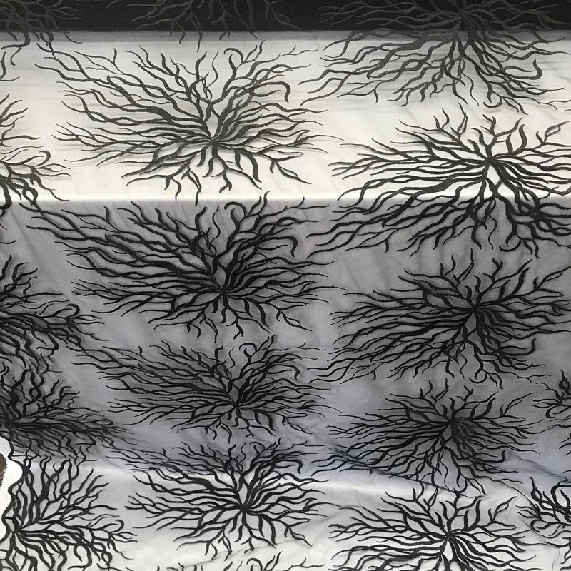 Silver-Bridal Wedding Mesh Lace Women Floral Fashion Fabric By YardICE FABRICSICE FABRICSBlackSilver-Bridal Wedding Mesh Lace Women Floral Fashion Fabric By Yard ICE FABRICS