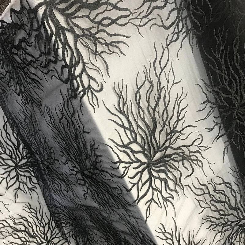Silver-Bridal Wedding Mesh Lace Women Floral Fashion Fabric By YardICE FABRICSICE FABRICSBlackSilver-Bridal Wedding Mesh Lace Women Floral Fashion Fabric By Yard ICE FABRICS