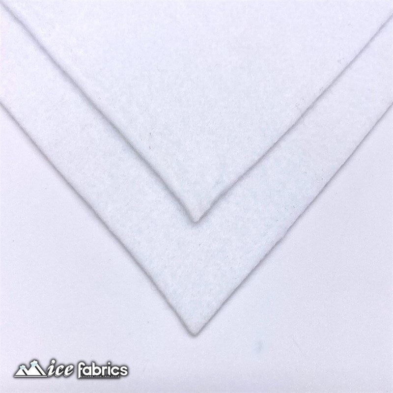Snow White Acrylic Wholesale Felt Fabric 1.6mm ThickICE FABRICSICE FABRICSBy The Roll (72" Wide)Snow White Acrylic Wholesale Felt Fabric (20 Yards Bolt ) 1.6mm Thick ICE FABRICS