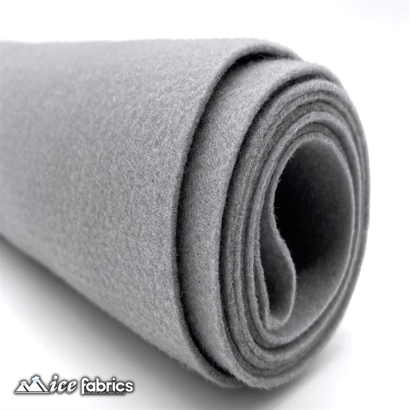 Solid Grey Acrylic Wholesale Felt Fabric 1.6mm ThickICE FABRICSICE FABRICSBy The RollSolid Grey Acrylic Wholesale Felt Fabric (20 Yards Bolt ) 1.6mm Thick ICE FABRICS