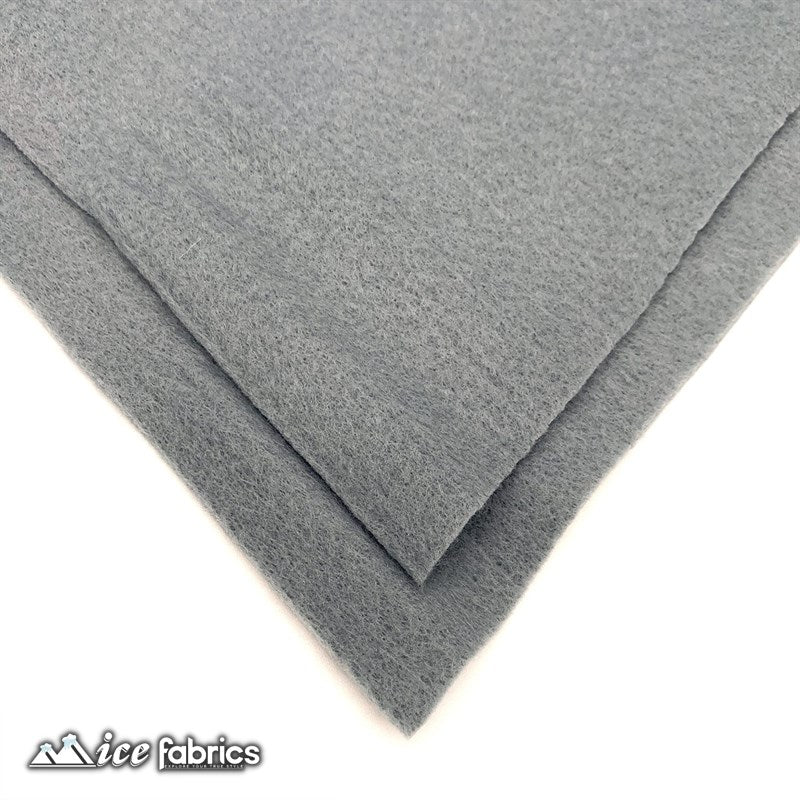 Solid Grey Acrylic Wholesale Felt Fabric 1.6mm ThickICE FABRICSICE FABRICSBy The RollSolid Grey Acrylic Wholesale Felt Fabric (20 Yards Bolt ) 1.6mm Thick ICE FABRICS