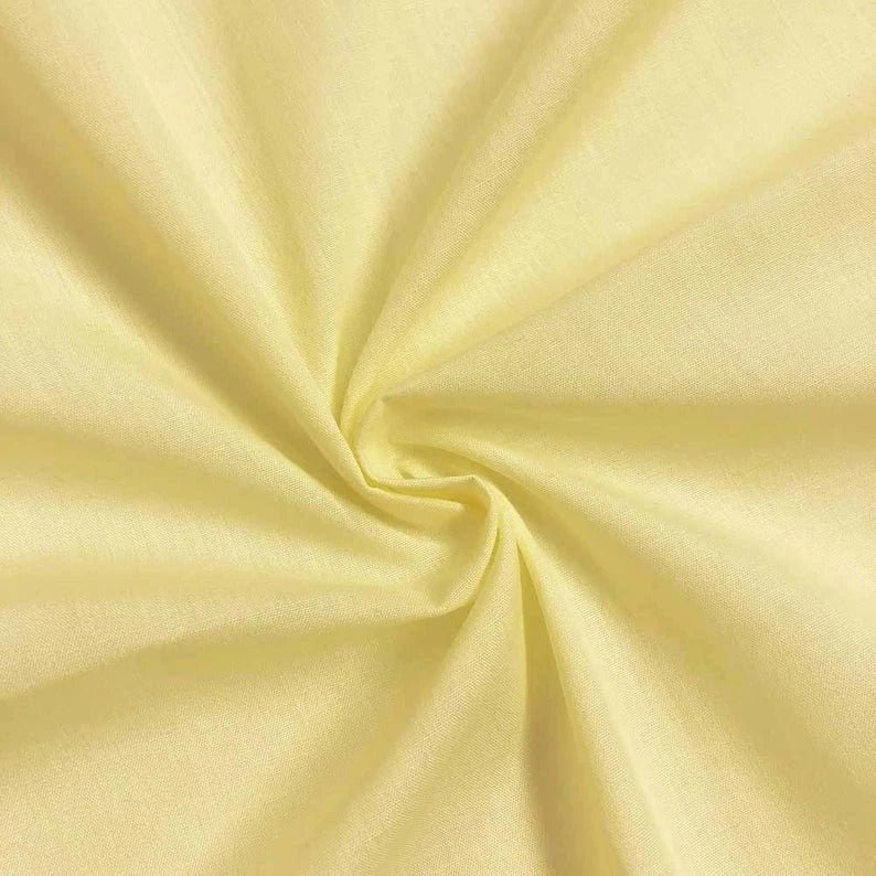 Solid Soft Poly Cotton Fabric By The Yard (18 Colors)Cotton FabricICEFABRICICE FABRICSLight YellowSolid Soft Poly Cotton Fabric By The Yard (18 Colors) ICEFABRIC