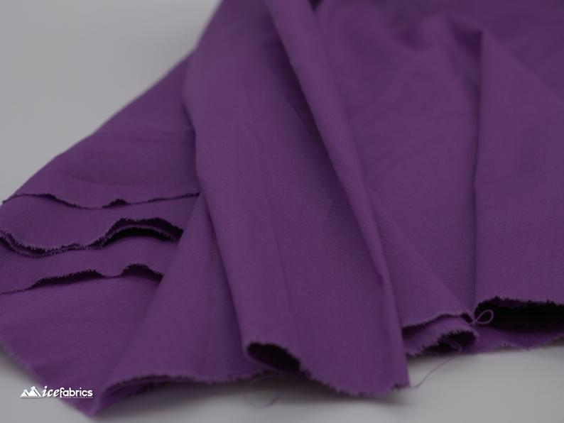 Spandex Cotton Fabric "60 WIDTH %5 Spandex FabricCotton FabricICEFABRICICE FABRICSPurpleSpandex Cotton Fabric "60 WIDTH %5 Spandex Fabric ICEFABRIC