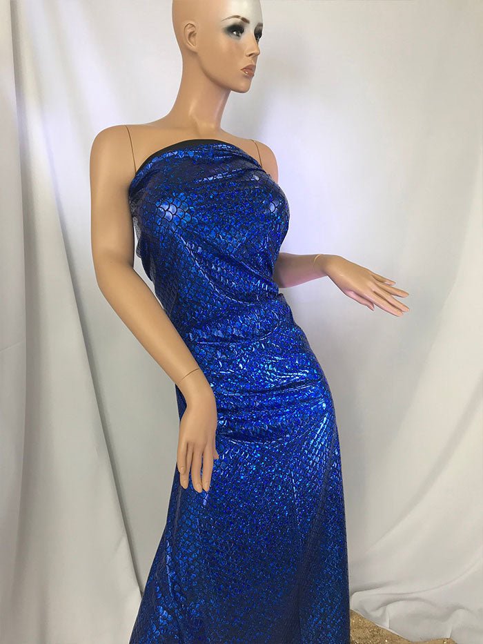 Spandex Mermaid Scale Sparkle Hologram Spandex Fabric By The YardSpandex FabricICE FABRICSICE FABRICSRoyal BlueSpandex Mermaid Scale Sparkle Hologram Spandex Fabric By The Yard ICE FABRICS