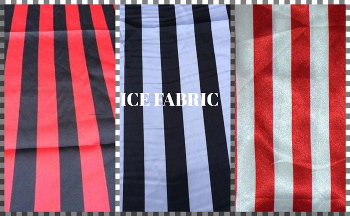 Stripe Bridal Satin Fabric 60" Wide Made in USASatin FabricICEFABRICICE FABRICSRed & WhiteStripe Bridal Satin Fabric 60" Wide Made in USA ICEFABRIC