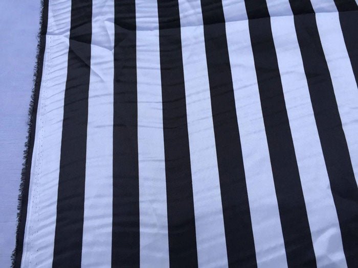 Stripe Bridal Satin Fabric 60" Wide Made in USASatin FabricICEFABRICICE FABRICSWhite/blackStripe Bridal Satin Fabric 60" Wide Made in USA ICEFABRIC