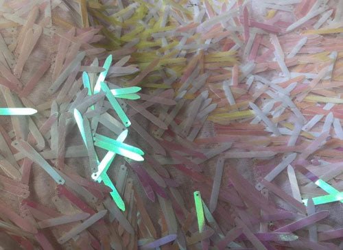 Sword Sequin Fabric Iridescent Fabric HologramICEFABRICICE FABRICSPinkSword Sequin Fabric Iridescent Fabric Hologram ICEFABRIC