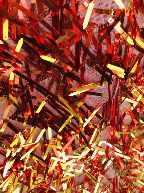 Sword Sequin Fabric Iridescent Fabric Hologram (Orange)ICEFABRICICE FABRICSOrangeSword Sequin Fabric Iridescent Fabric Hologram (Orange) ICEFABRIC