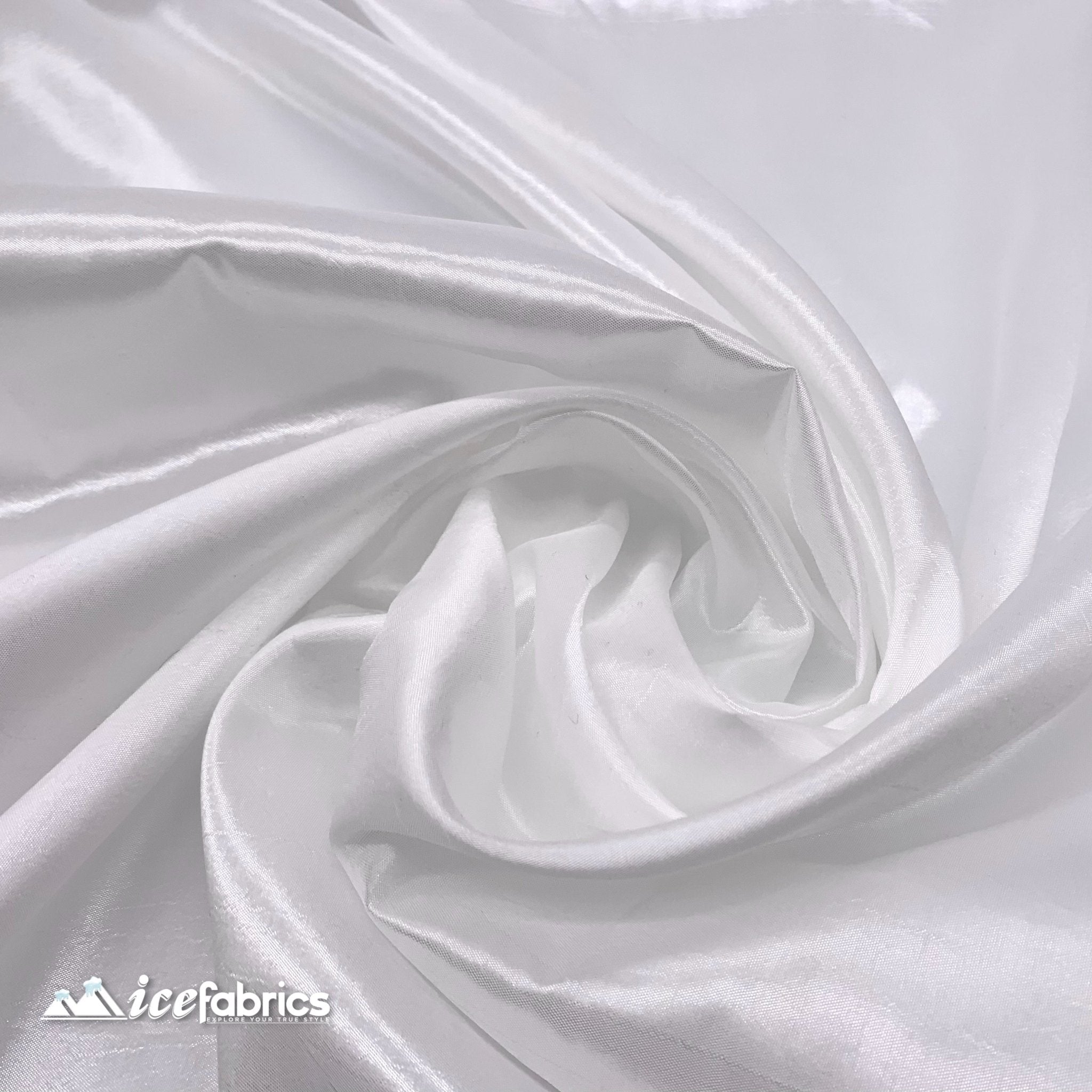 Taffeta Fabric By The Roll (20 yards)Taffeta Wholesale Fabric White