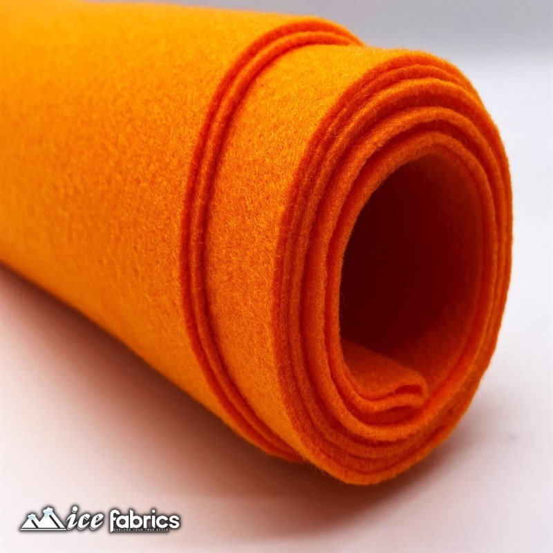 Tangerine Acrylic Wholesale Felt Fabric 1.6mm ThickICE FABRICSICE FABRICSBy The Roll (72" Wide)Tangerine Acrylic Wholesale Felt Fabric (20 Yards Bolt ) 1.6mm Thick ICE FABRICS