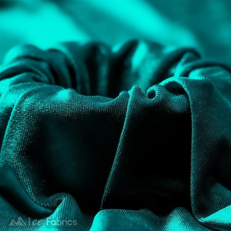 Teal Wholesale Velvet Fabric Stretch | 60" WideICE FABRICSICE FABRICS20 Yards TealTeal Wholesale Velvet Fabric Stretch | 60" Wide