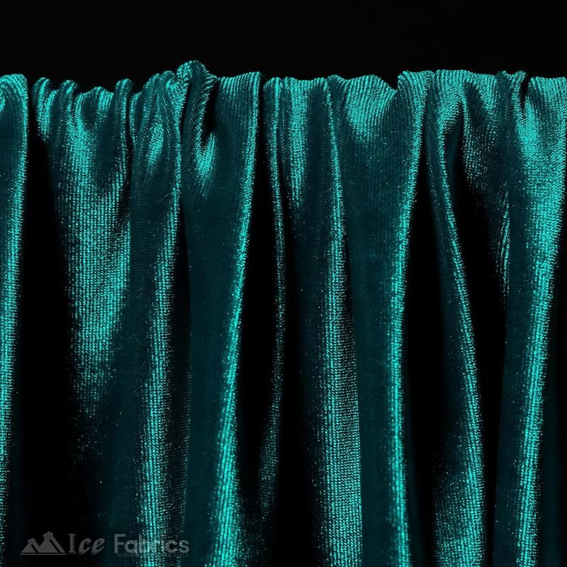 Teal Wholesale Velvet Fabric Stretch | 60" WideICE FABRICSICE FABRICS20 Yards TealTeal Wholesale Velvet Fabric Stretch | 60" Wide