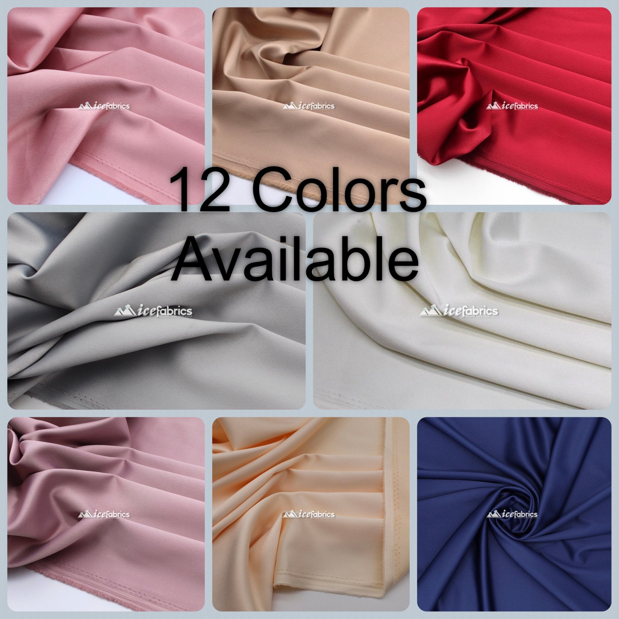 Satin silk fabric 60width per yard/inches