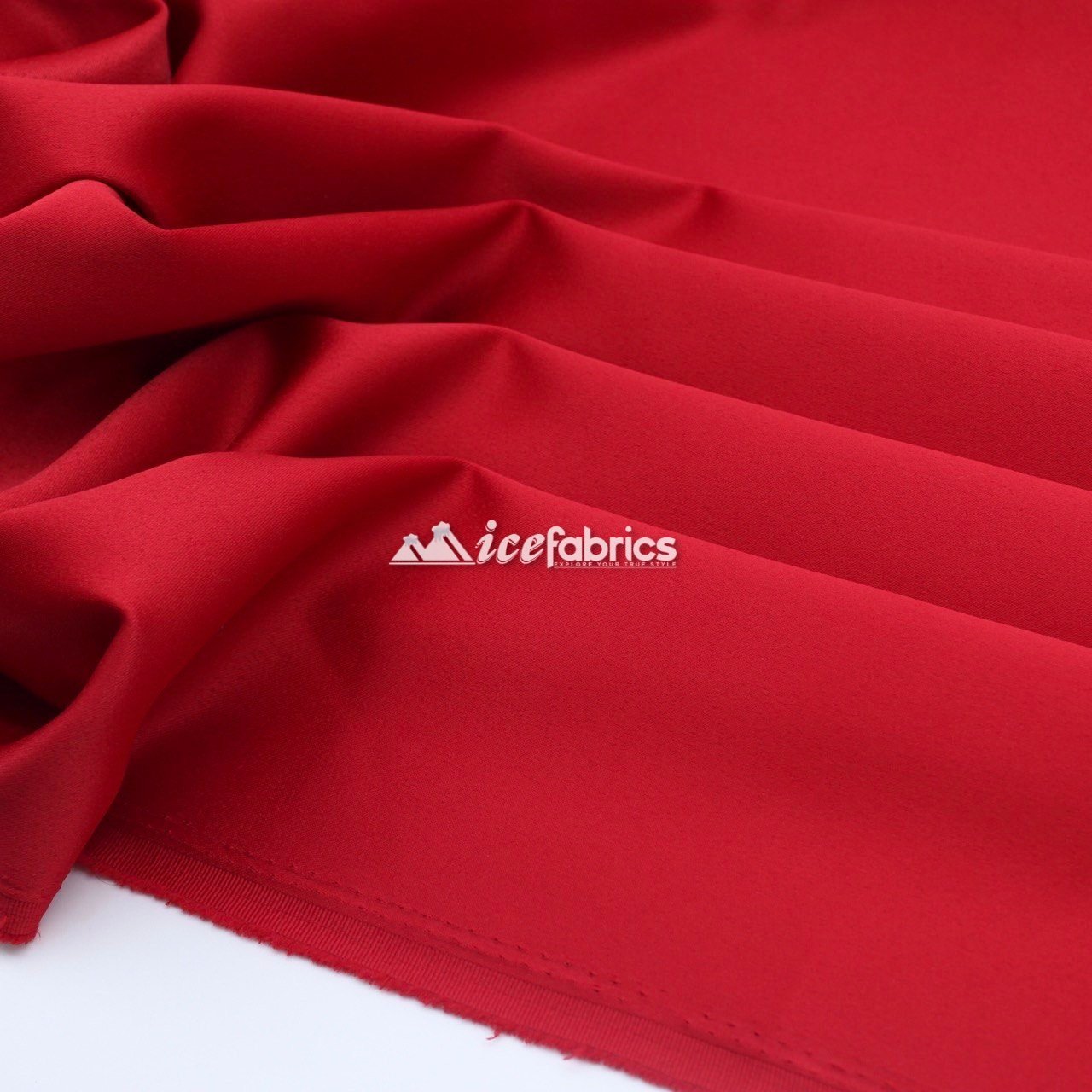 Thick Silky Armani %3 Stretch Shiny Satin Fabric By The Roll (20 YARD)Satin FabricICEFABRICICE FABRICSRedBy The Roll (60" Wide)Thick Silky Armani %3 Stretch Shiny Satin Fabric By The Roll (20 YARD) ICEFABRIC