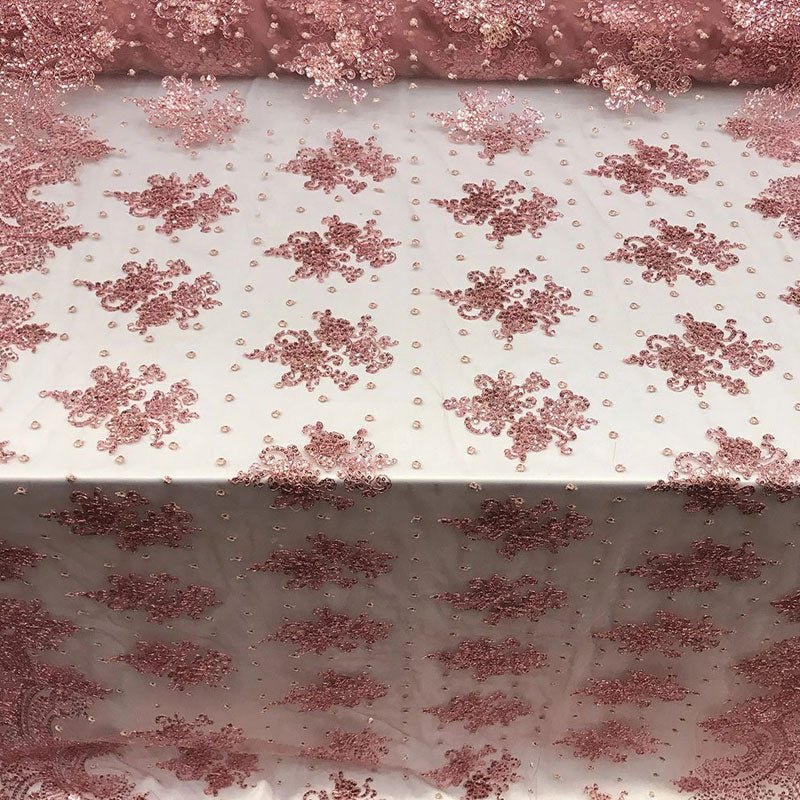 Transparent Fabric Mesh Lace Embroidered Wedding Prom DressICE FABRICSICE FABRICSRoseTransparent Fabric Mesh Lace Embroidered Wedding Prom Dress ICE FABRICS