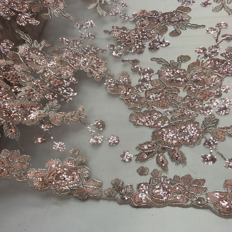Transparent Prom Design Bridal Mesh Lace Embroidered Wedding FabricICE FABRICSICE FABRICSBlushTransparent Prom Design Bridal Mesh Lace Embroidered Wedding Fabric ICE FABRICS