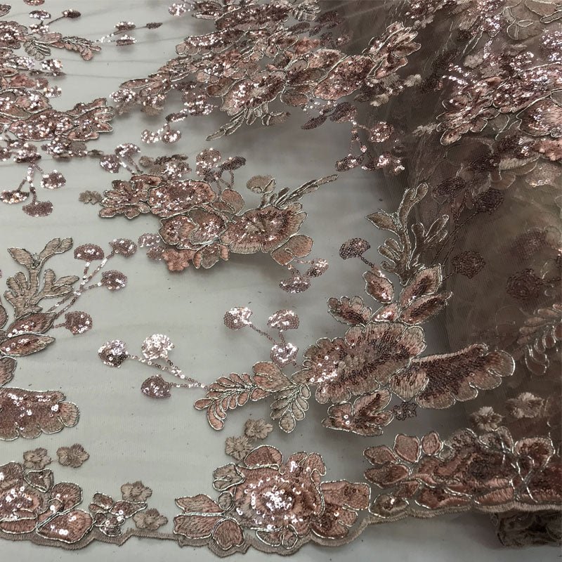 Transparent Prom Design Bridal Mesh Lace Embroidered Wedding FabricICE FABRICSICE FABRICSBlushTransparent Prom Design Bridal Mesh Lace Embroidered Wedding Fabric ICE FABRICS